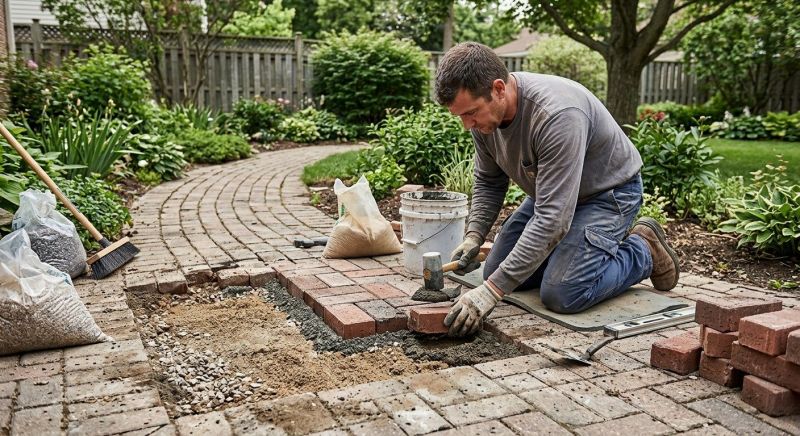 Brick Pathway Repair in Union County, NJ