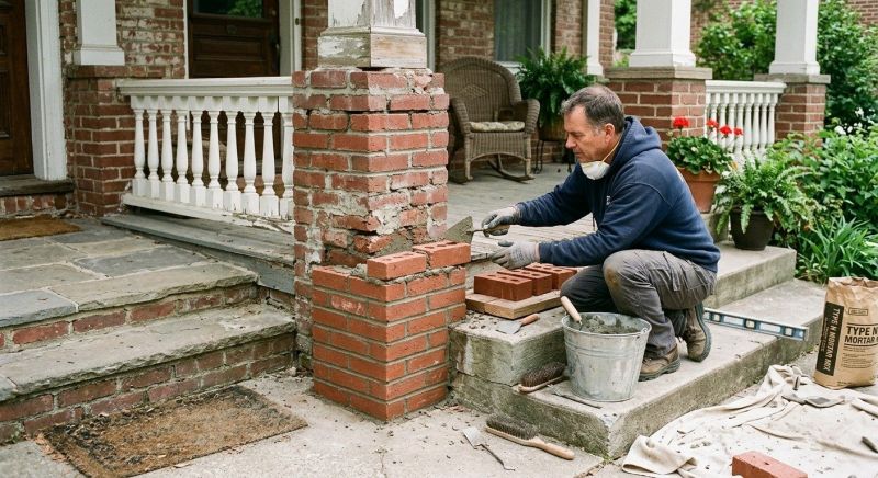 Brick Stairs Repair in Long Island, NY
