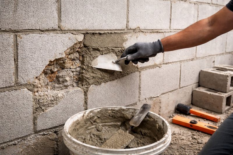 Cinder Block Wall Repair in Cranford, NJ