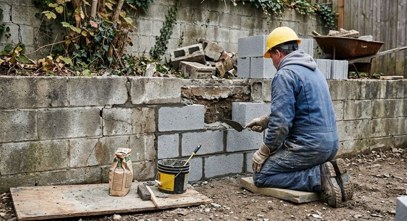 Cinder Block Wall Repair in Essex County, NJ