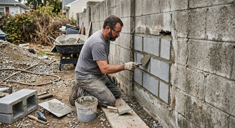 Cinder Block Wall Repair in New York, NY