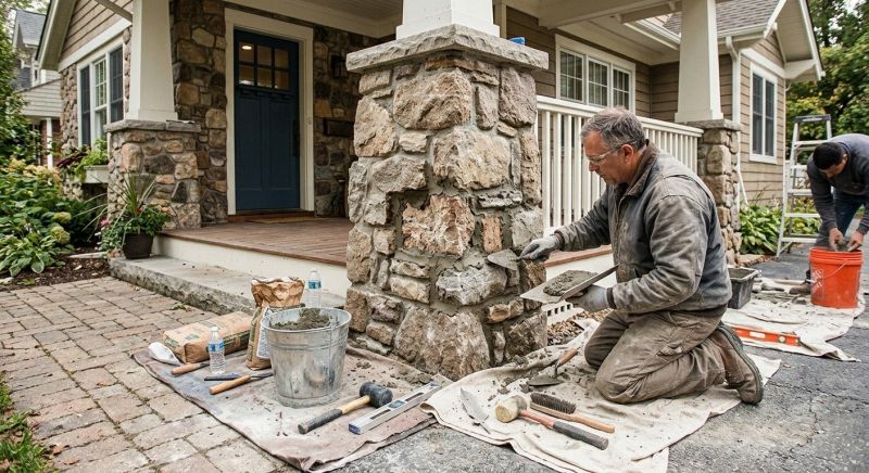 Stone Column Repair in Union County, NJ