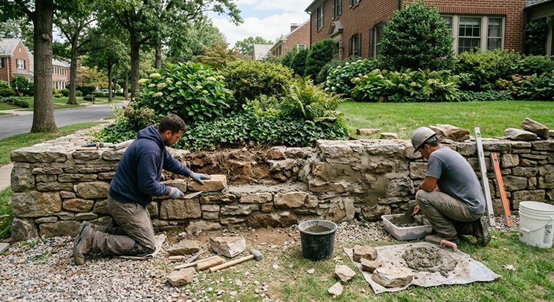Stone Wall Repair in Hudson County, NJ